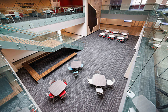 Photo of the new College of Engineering building