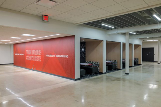 Photo of the new College of Engineering building