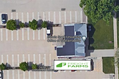 Image of google maps with the indication of the Freight Farm