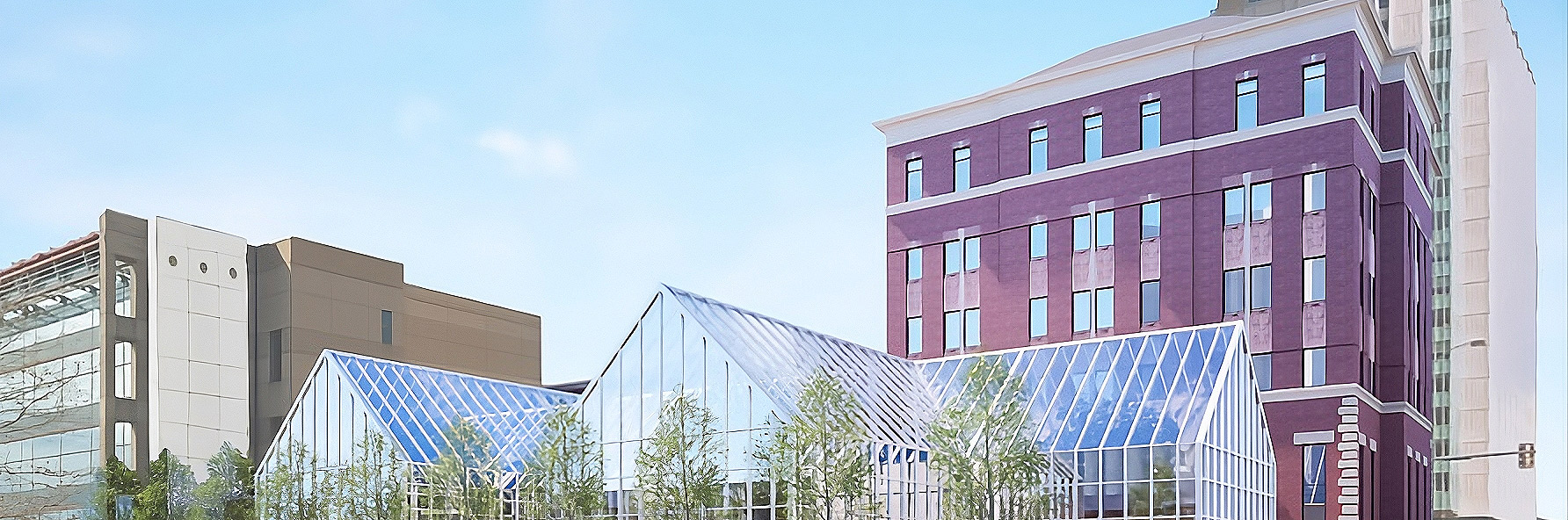 Science complex building image rendered