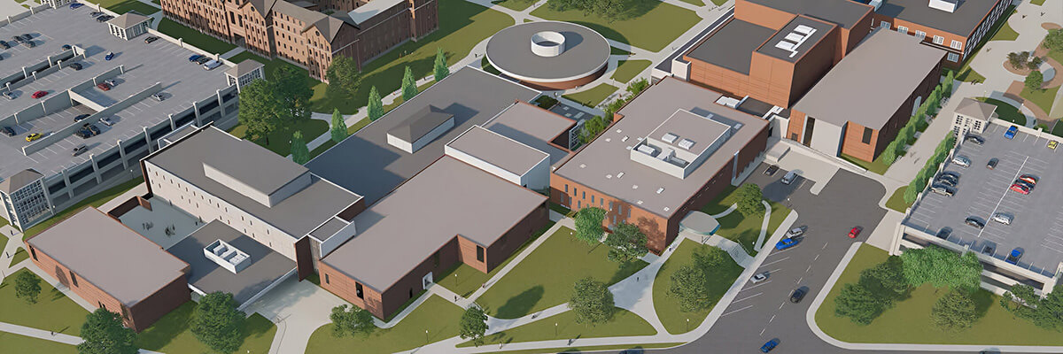 Illustration of the proposed Center for Visual Arts Rotunda